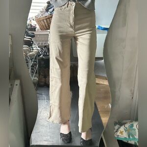 Stylish Beige High-Waisted Pants (H&M).